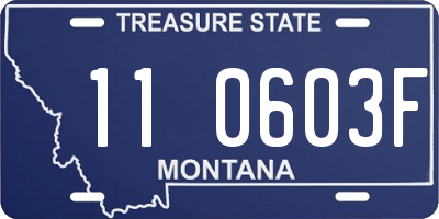 MT license plate 110603F