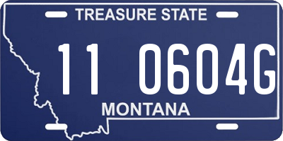 MT license plate 110604G