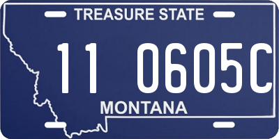 MT license plate 110605C