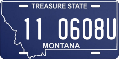 MT license plate 110608U