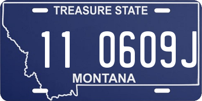 MT license plate 110609J