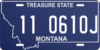 MT license plate 110610J