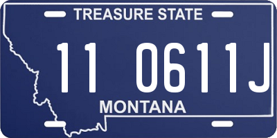 MT license plate 110611J