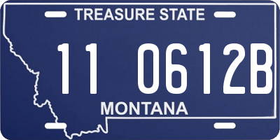 MT license plate 110612B