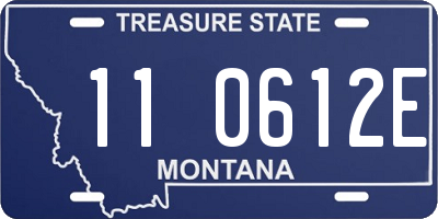 MT license plate 110612E