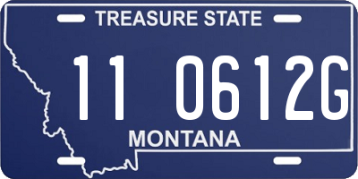 MT license plate 110612G