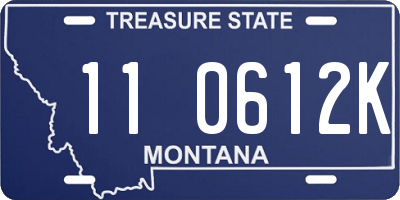 MT license plate 110612K