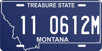 MT license plate 110612M