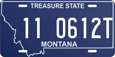 MT license plate 110612T