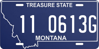 MT license plate 110613G