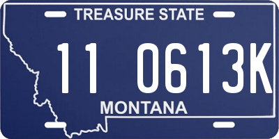 MT license plate 110613K