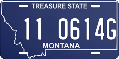MT license plate 110614G