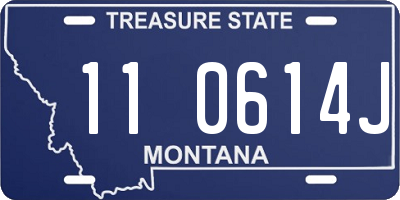 MT license plate 110614J