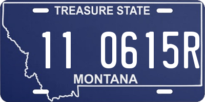 MT license plate 110615R