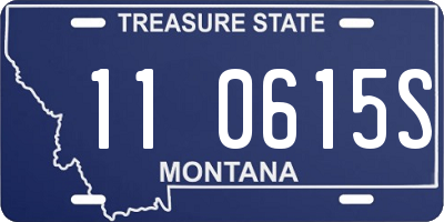 MT license plate 110615S