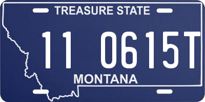 MT license plate 110615T