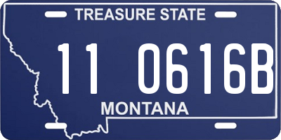 MT license plate 110616B