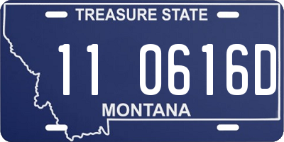 MT license plate 110616D