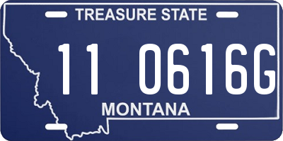 MT license plate 110616G