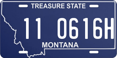 MT license plate 110616H