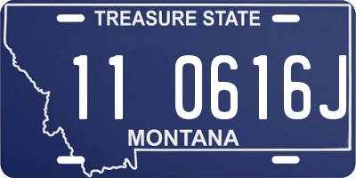 MT license plate 110616J