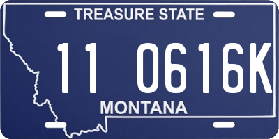 MT license plate 110616K