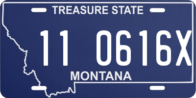 MT license plate 110616X
