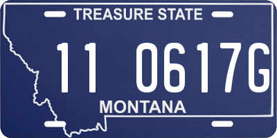 MT license plate 110617G
