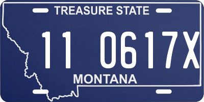 MT license plate 110617X