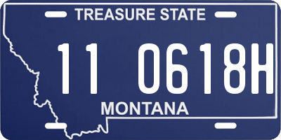 MT license plate 110618H