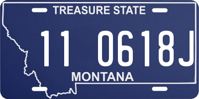 MT license plate 110618J
