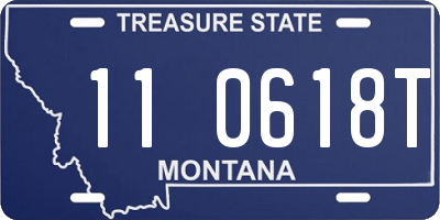 MT license plate 110618T