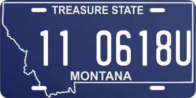 MT license plate 110618U