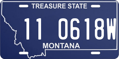 MT license plate 110618W