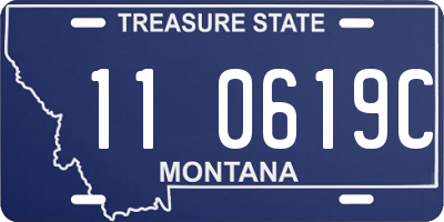 MT license plate 110619C