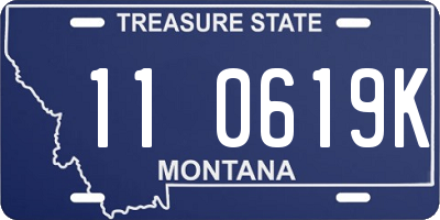 MT license plate 110619K