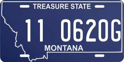 MT license plate 110620G