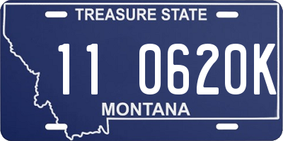 MT license plate 110620K