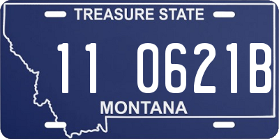 MT license plate 110621B