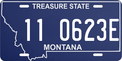 MT license plate 110623E