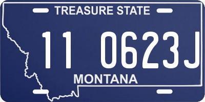 MT license plate 110623J