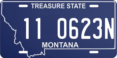 MT license plate 110623N