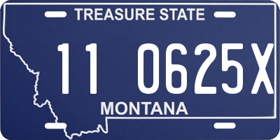 MT license plate 110625X