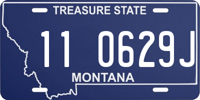 MT license plate 110629J
