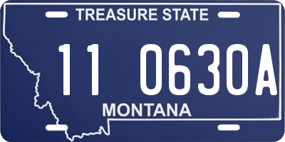 MT license plate 110630A