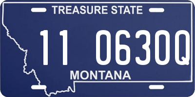 MT license plate 110630Q