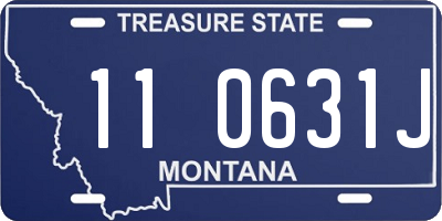 MT license plate 110631J