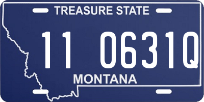 MT license plate 110631Q