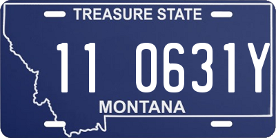 MT license plate 110631Y