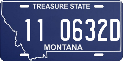 MT license plate 110632D